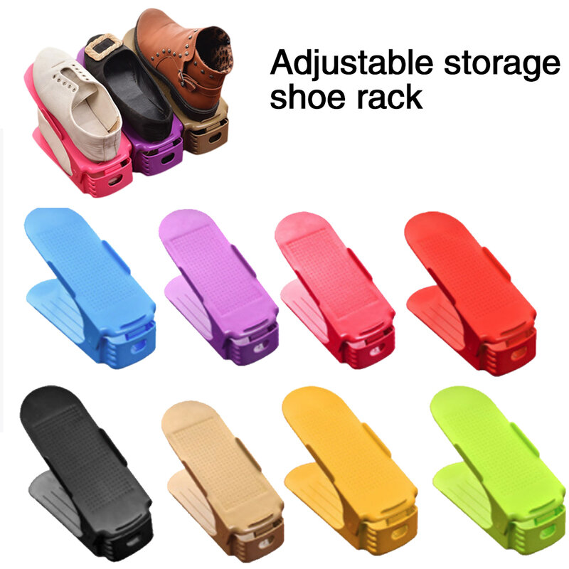 2/6/10pcs Durable Adjustable Shoe Organizer Footwear Support Slot Space Saving Cabinet Closet Stand Shoes Storage Shoe Hanger
