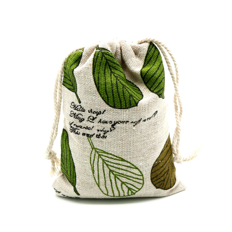 Linho Drawstring Pouch Gift Bag, Pequenos Sacos De Algodão, Musselina Sachet, Encantos Jóias Embalagem Sacos, 8x10cm, 5Pcs por Lote