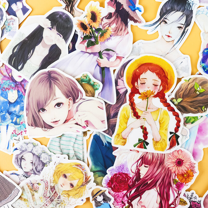 32Pcs Impermeabile Anime Girls espressione fatta in casa giocattoli per bambini Sticker Per Frigorifero Bagaglio di Skateboard Del Telefono cancelleria FAI DA TE
