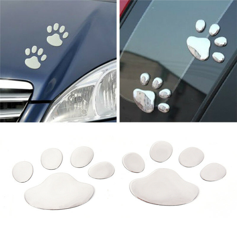 3D Dog Paw fingerprint adesivi per Auto in PVC Decal Dog Bear Cat Animal Foot Print Sticker Car Styling Auto moto Decor