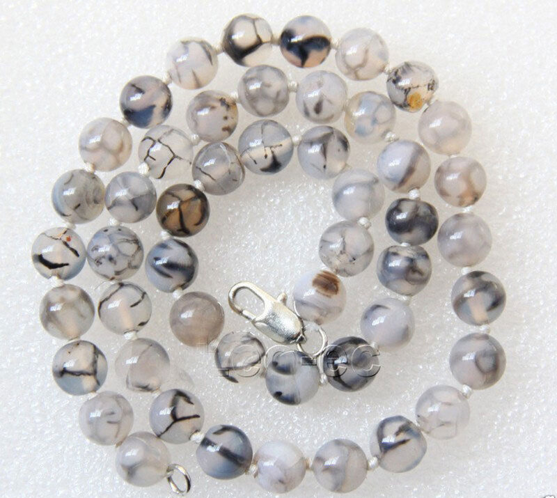 Ожерелье с бусинами, 8 мм, 18 дюймов, AAA