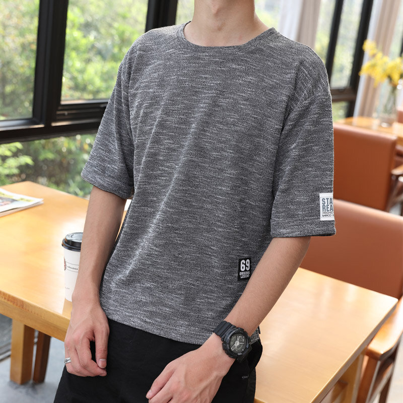 2019 nuevas camisetas de algodón para Hombre Camisetas sueltas de manga corta Camisetas de estilo de moda Casual camisetas de hombre Tops YE35