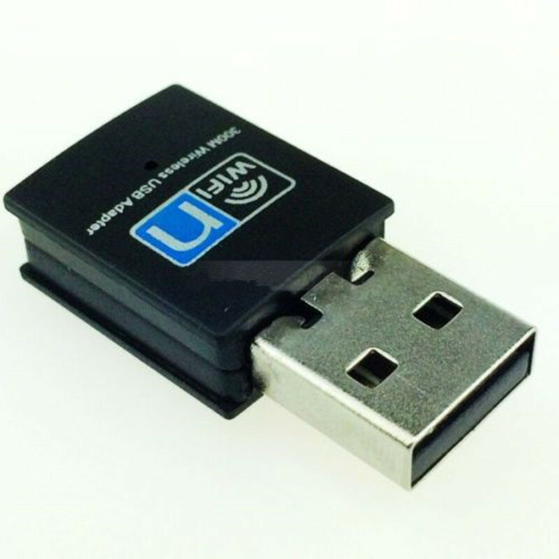 Adaptador de tarjeta de receptor de red Lan WiFi inalámbrico, miniusb de 300Mbps para PC de escritorio, receptor Wifi externo