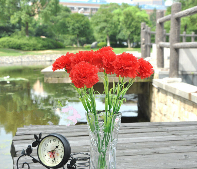 Factory outlets] small carnation flower factory simulation artificial flowers tropical flower wedding housewarming opened with
