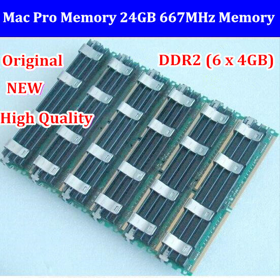 Original para mac pro memória 24 gb 667 mhz ddr2 PC2-5300 FB-DIMM ecc 6x4 gb kit para macpro 1.1, 2.1, 3.1 atualização