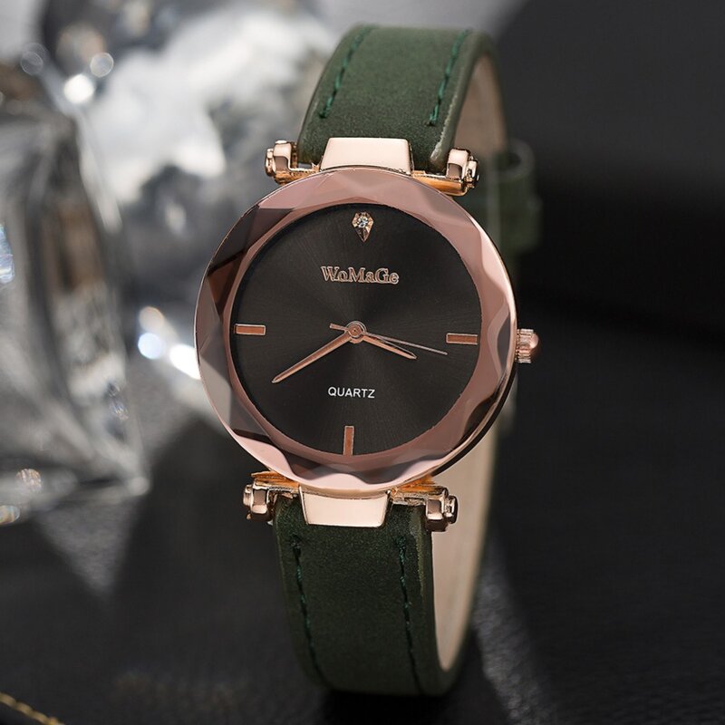 Reloj de cuarzo con correa de cuero para mujer, nuevo accesorio femenino de marca a la moda con diseño de cielo estrellado, 2020