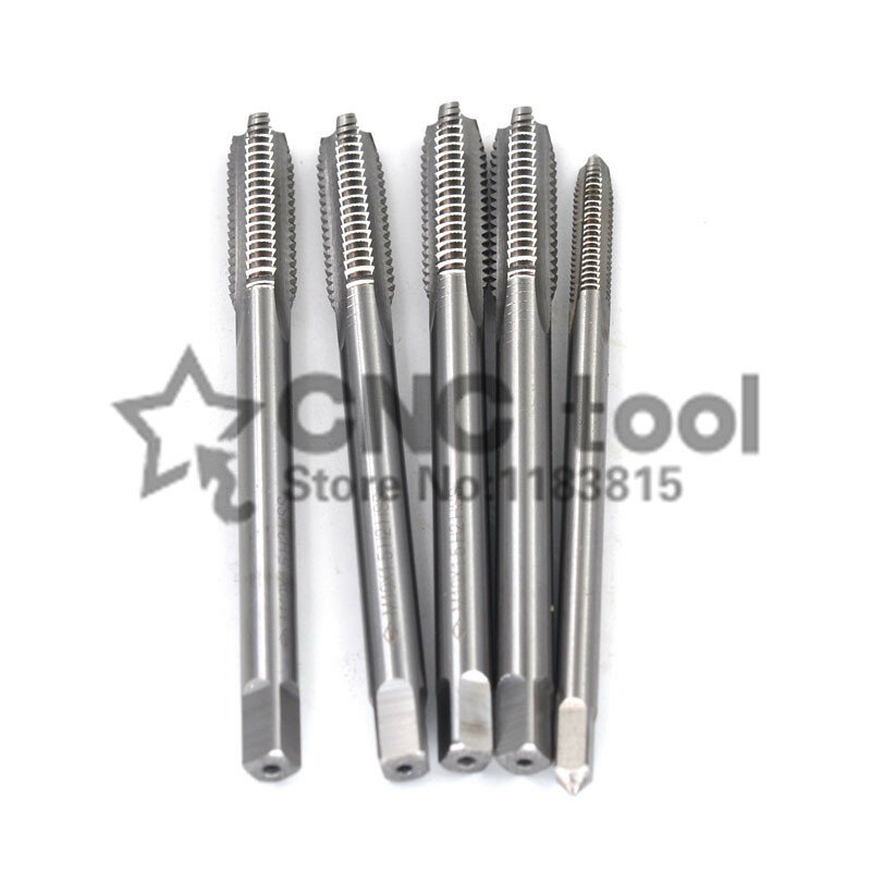 5PCS M3 M4 M5 M6 M8 M10 M12*100 lengthened straight flute wire tapping , high speed steel straight slot machine with screw tap