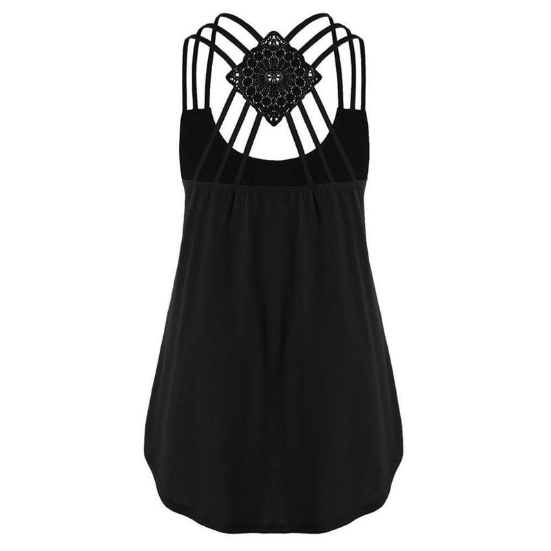 2020 Ladies' Bandages Sleeveless Vest Top High Low Tank Top Notes Strappy Tank Tops New Arrival shirt wome summer tops for women
