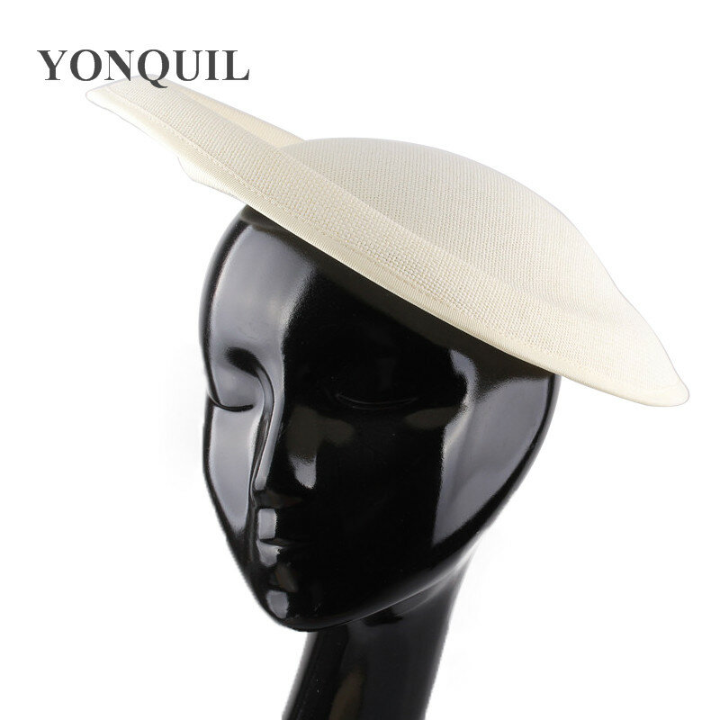 Sinamay-sombreros de imitación para mujer, Base de fascinador grande de 30CM, Derby para boda, accesorios para el cabello, 6 unids/lote