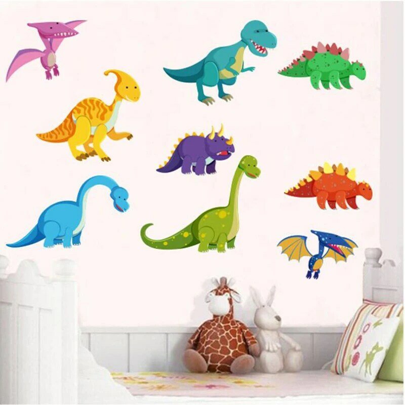Детская комната 3d dinsosaur наклейки на стену съемные diy Динозавр наклейки на стену для малышей школы подарок для детей