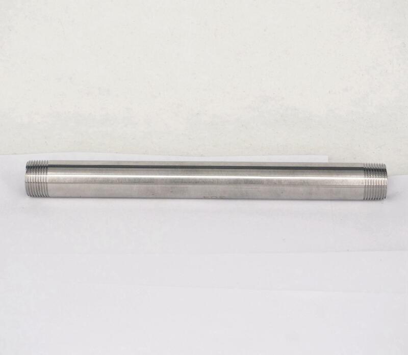 3/4" BSP Equal Male Thread Length 250mm 304 Stainless Steel Long Straight Pipe Fitting Connector Adapter