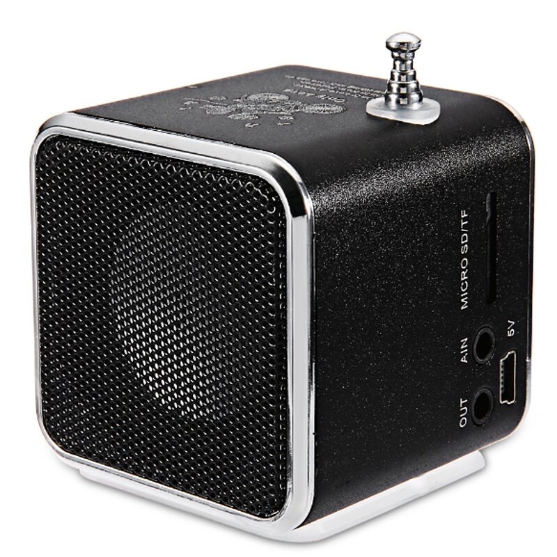 Mini radio przenośne głośniki z wyświetlacz lcd led obsługa karty micro sd/odtwarzacz muzyczny tf cyfrowy FM kompatybilny z laptopem/telefonami