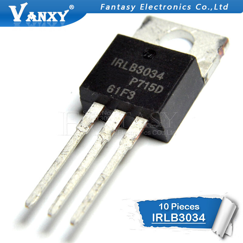 Transistor nuevo MOS FET IRLB3034 TO-220, 10 Uds., IRLB3034PBF, TO220