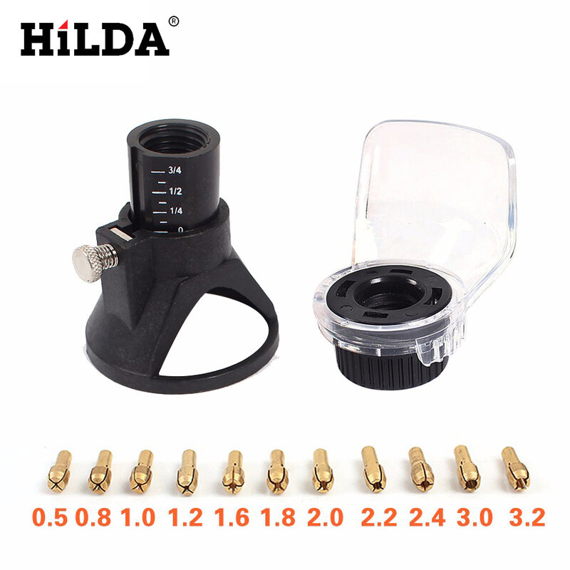 13pcs A550 Shield Dremel Rotary Tool and Dremel Drill Dedicated Locator Horn Attachment Accessories with Brass Collet
