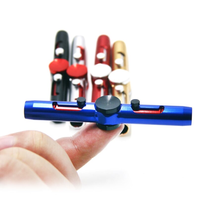 Novedad Fidget Spinner pluma de Metal Anti estrés bolígrafo juguetes bolígrafo para niños estudiante