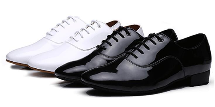 ¡Descuento nuevo! Zapatos de baile de salón para hombre, calzado de Salsa, Tango, latino, blanco y negro, alta calidad