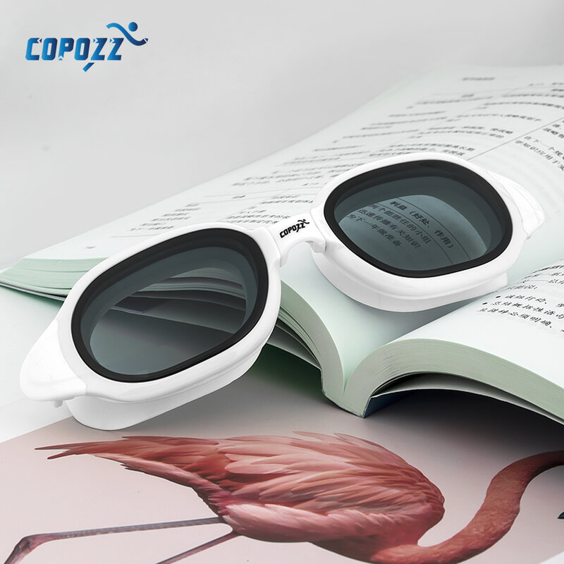 COPOZZ-Gafas de natación para hombre y mujer, lentes impermeables para miopía de 0 a 1,5 a 7, protección UV antiniebla, dioptrías