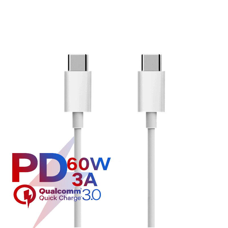 2m USB-C Charge Data Cable for Apple iPad Macbook Pro Huawei Xiaomi Samsung Mobile Phone PD Fast Charging USB Type-C Power Cord