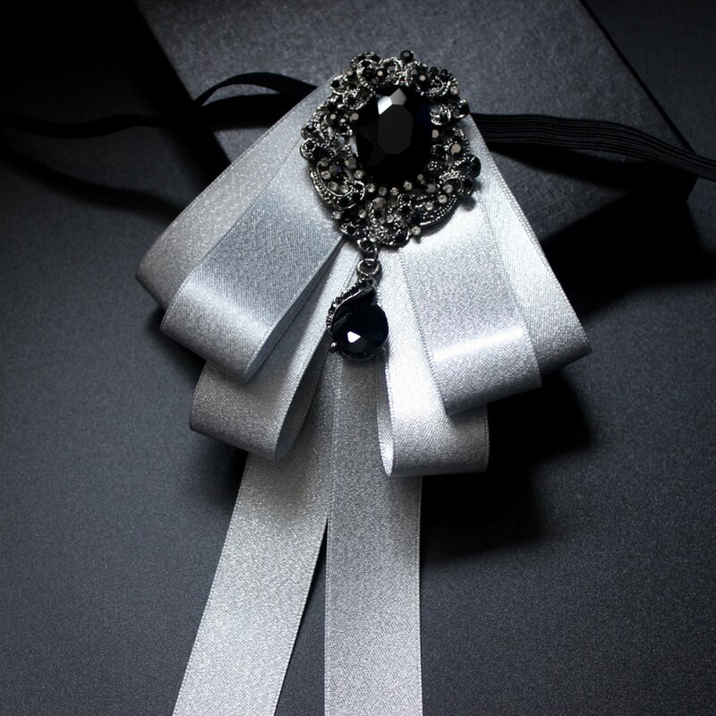 Free Shipping New male man fashion High-end diamond men's bow tie gentleman suits tie groom groomsman dress collar flower Korean