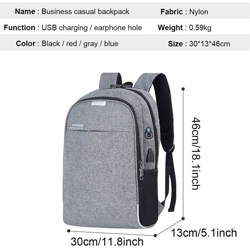 Mochila antirrobo para hombres mochilas para ordenador portátil de 15,6 pulgadas, mochila para hombre, carga USB, mochila de viaje para estudiante