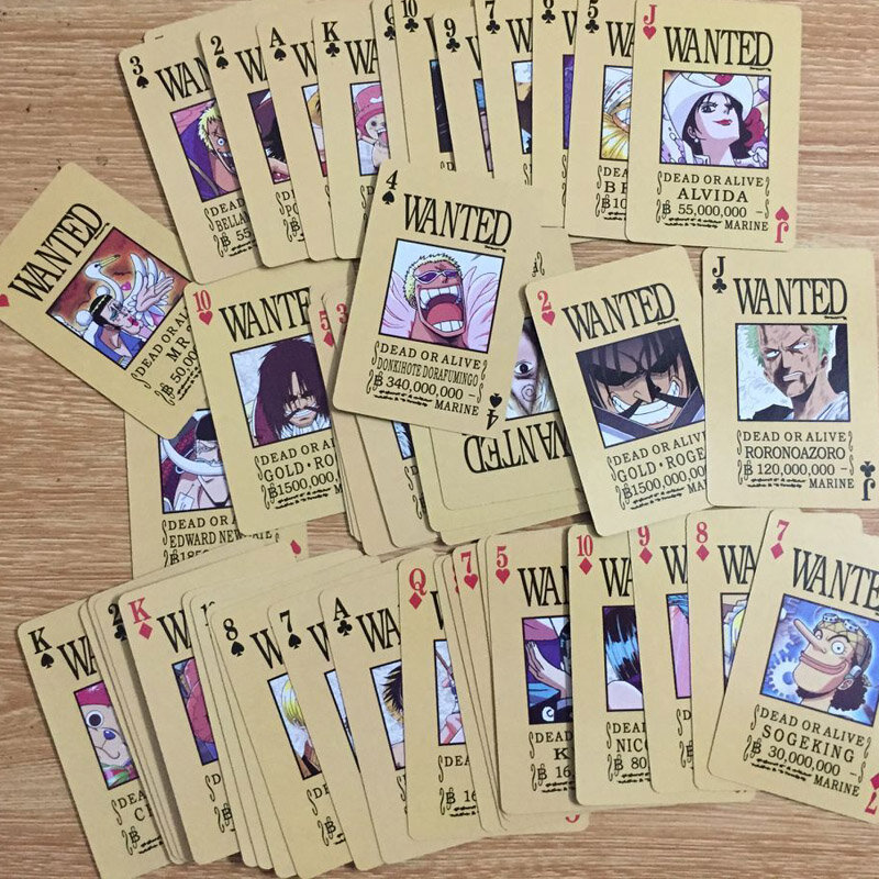 54 Pcs Pack Anime One Piece Luffy Nami Robin Roronoa Zoro Wanted Collection Cards Playing Cards Cosplay Board Game Cards Bestdealplus - zoro face roblox