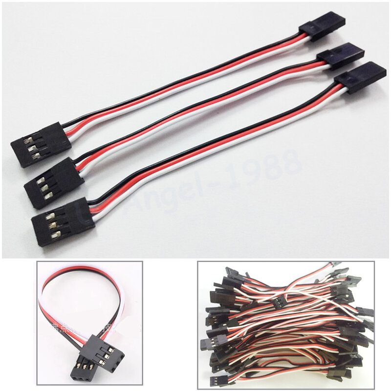 10pcs 100mm 150MM 200MM 300MM 500MM Servo extension cord Male to Male for JR Plug Servo Extension Lead Wire Cable 10cm