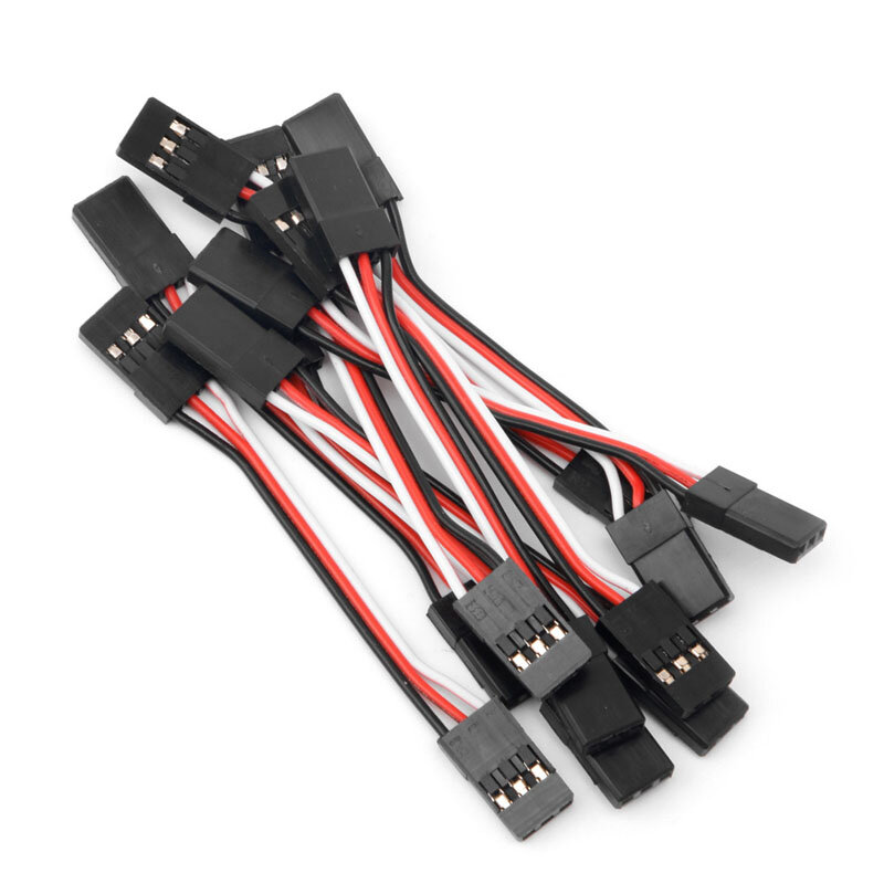 10pcs 50mm-300mm Male To Male Quadcopter Extension Servo Lead Futaba JR Wire Cable RC