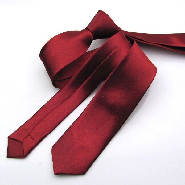 Corbata de flecha roja estrecha para hombre, corbata negra delgada, accesorios para hombre, simplicidad para fiesta, corbatas formales de moda, 5cm