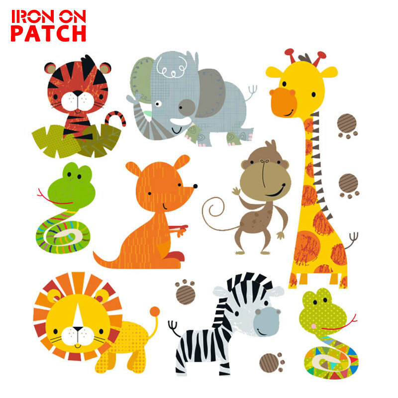 น่ารักน่ารักสัตว์ Hedgehog Patch-On สติกเกอร์คุณภาพความร้อน Transfer สำหรับ DIY เด็กเสื้อผ้าเด็กยีราฟ Patch