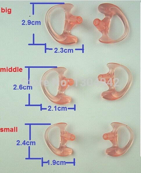 A Pair M Replacement Earbud Adapter for Air Tube Earpiece Headphone