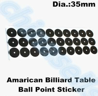 35mm 30pcs point snooker pool billiard white ball locator sticker cue ball locators stickers Table Ball Point Sticker