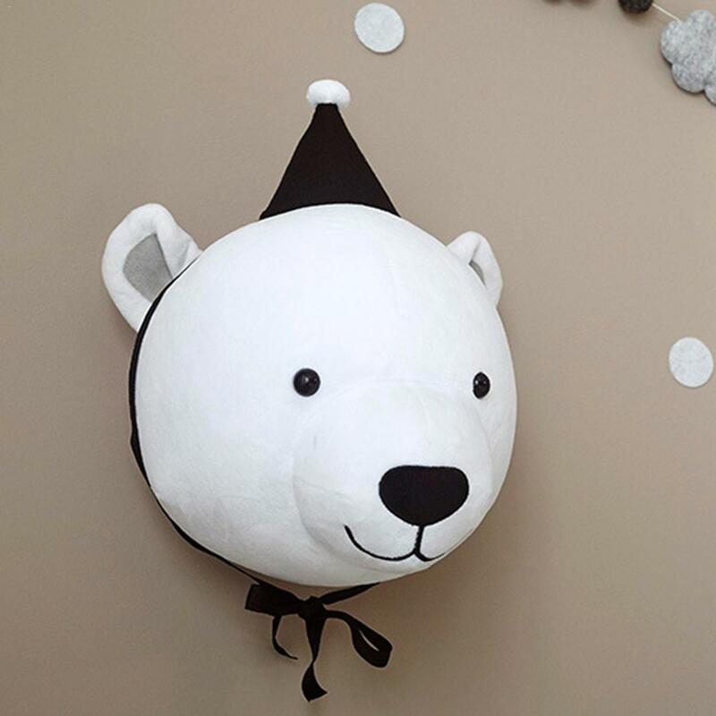 Ins Style Custom Children's Baby Room Simulated Animal Shape Doll Decoration Wall Hanging Stereo Style Decoration