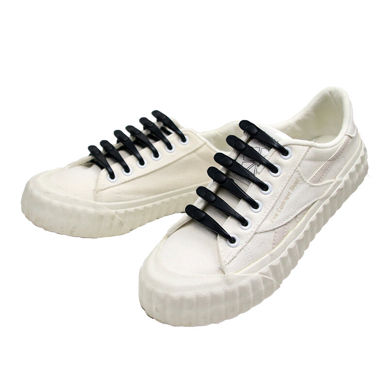 Cordones elásticos de silicona para adultos y niños, sistema sin cordones para correr, accesorios para zapatos, Z006, 14 unids/set