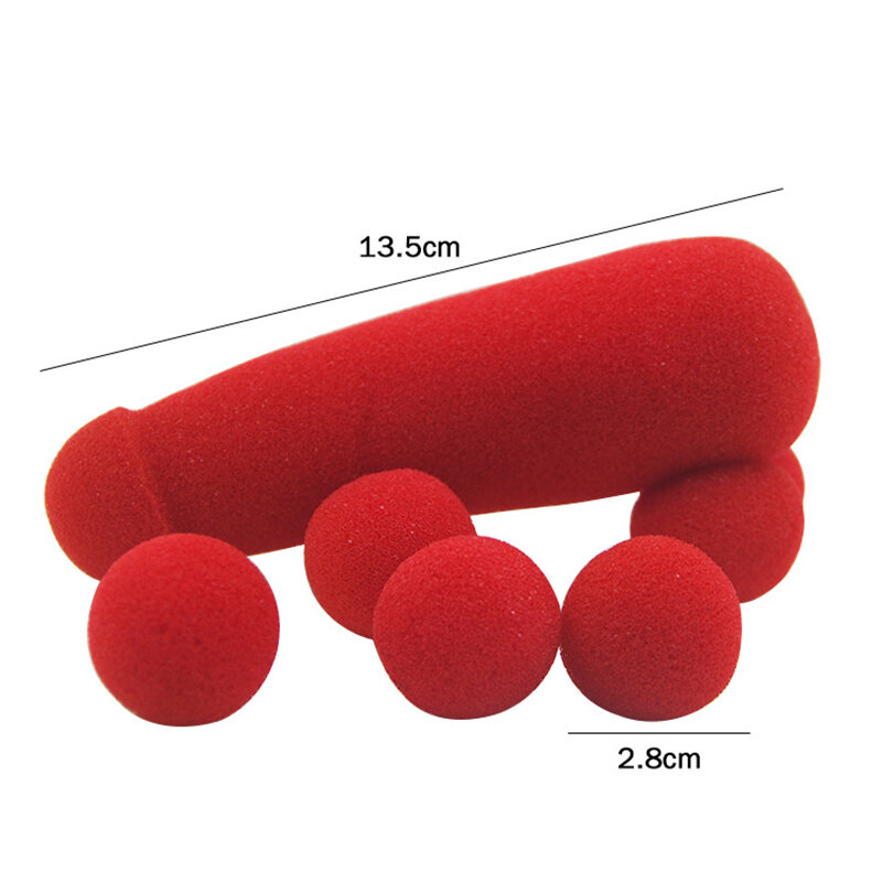 1set Small Sponge Brother with 4pcs Sponge Balls Magic Tricks Stage Street Illusions Gimmick Accessories Props Joke Penis Toys