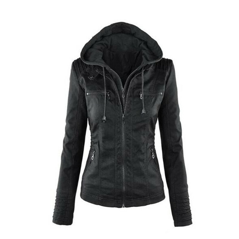 여성용 PU 가죽 재킷, 여성용 오토바이 재킷, 겉옷 코트, 레이디 의류, 플러스 사이즈, 가을, 겨울, 2023