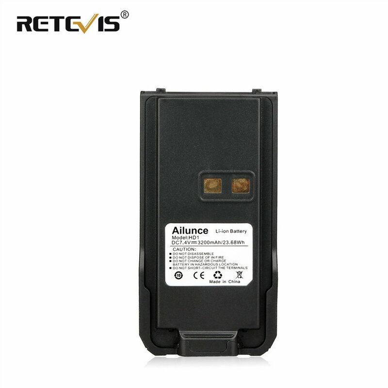 Batteria originale RETEVIS Ailunce HD1/RETEVIS RT29 3200mAh agli ioni di litio per Ailunce HD1/RETEVIS RT29 Walkie Talkie batteria J9131B