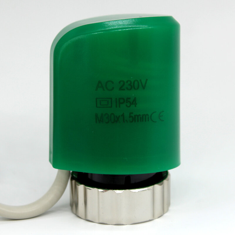 Válvula de aquecimento 230v, atuador térmico elétrico para válvula de aquecimento do radiador, saída transparente