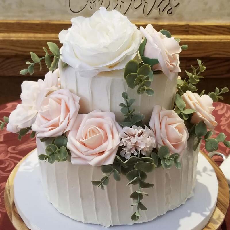50Pcs 4Cm Palsu PE Busa Rose Bunga Kepala Bunga Buatan untuk Pernikahan Ulang Tahun Pesta Rumah Dekorasi DIY Wreath garland Kerajinan
