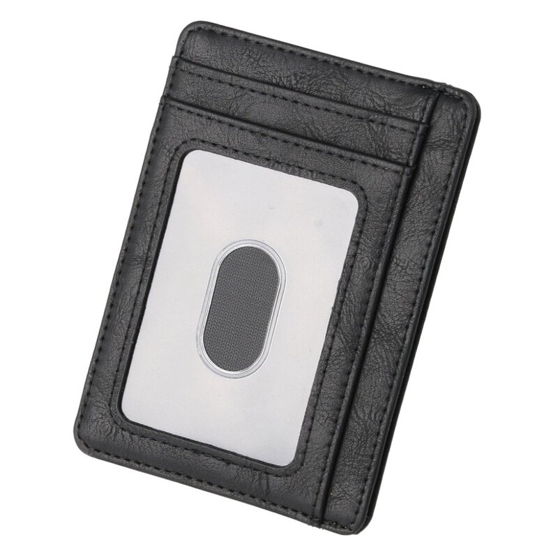 THINKTHENDO Dünne RFID Blocking Leder Brieftasche Kredit ID Karte Halter Geldbörse Geld Fall für Männer Frauen 2020 Mode Tasche 11,5 x8x 0,5 cm