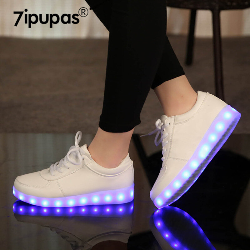 Krasovki zapatillas luminosas con luz Led para niños y niñas, zapatillas iluminadas por USB, zapatos brillantes con suela ligera