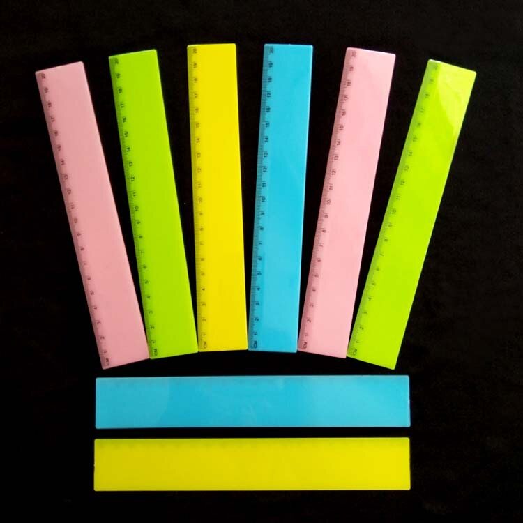 2 Pçs/lote Candy-Colored Estudantes 20cm Régua Governantes Papelaria Pintura Pequeno Presentes Dos Miúdos Cor Sólida Reta Duro PH107