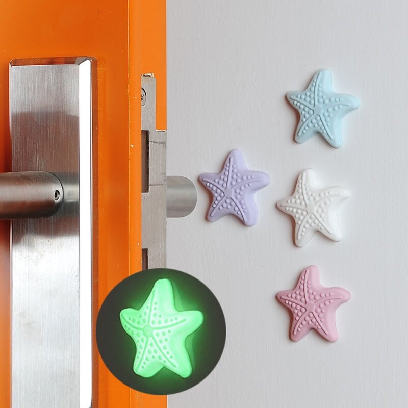 Высококачественная клейкая дверная пробка с морскими звездами, Противоударная защита для стен