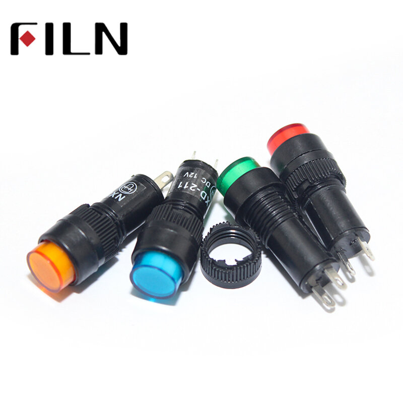 Lâmpada led indicador de sinal lâmpada led NXD-212 12mm buraco elétrica indicador 110v 220v 380v
