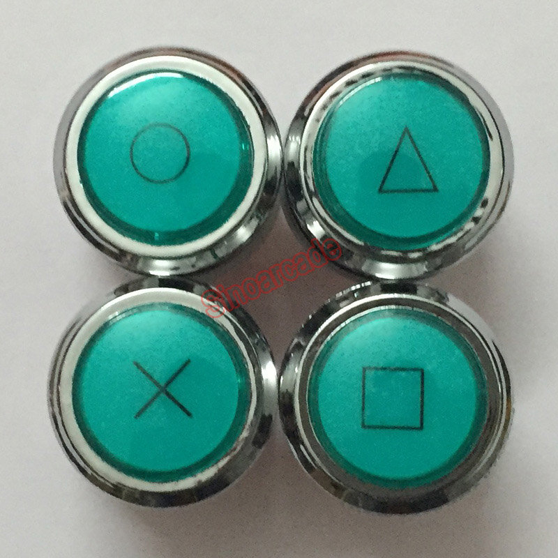 Arcade Chrome Plated Illuminated LED Push Button avec différentes icônes, 5 couleurs disponibles, 12V