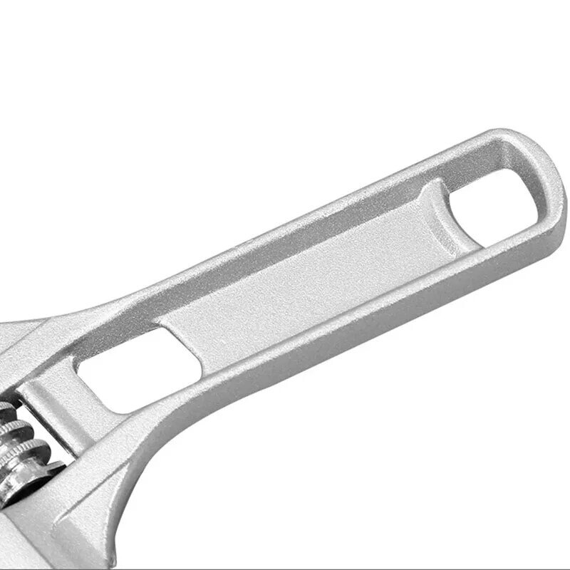 New 1pc Universal Snap Grip Wrench Aluminum Alloy Short Shank Large Opening Adjustable Wrench Spanner Bathroom Repair Tools