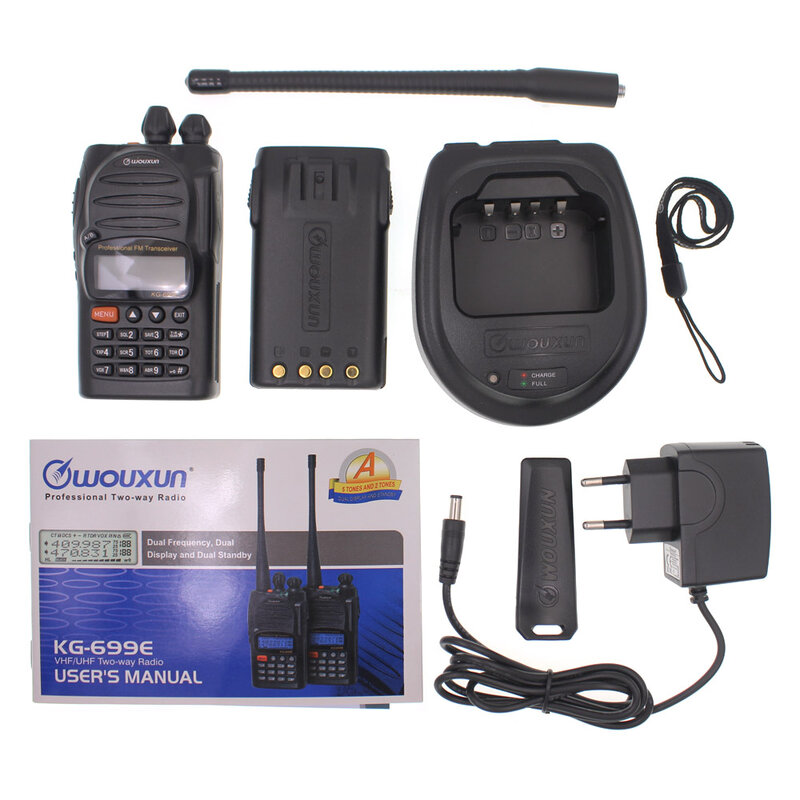 Wouxun Walkie Talkie KG-699E 66-88Mhz/136-174Mhz/400-470Mhz Handheld Transceiver twee Manier Radio 5W