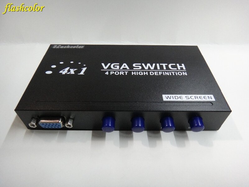 플래시컬러 VGA 스플리터 스위치 박스, 4 포트, 4 인 1 아웃, 신제품