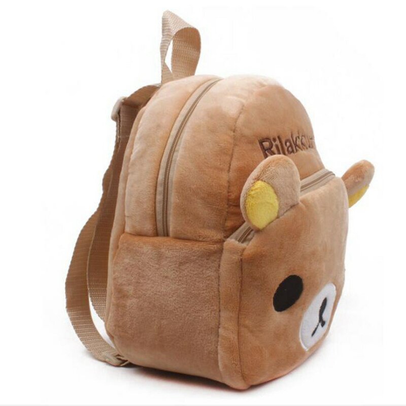 Plush Children Backpacks School Backpack Cute Cartoon Rilakkuma Boy Girl School Bag Kids Baby Bags For Kindergarten Schoolbag