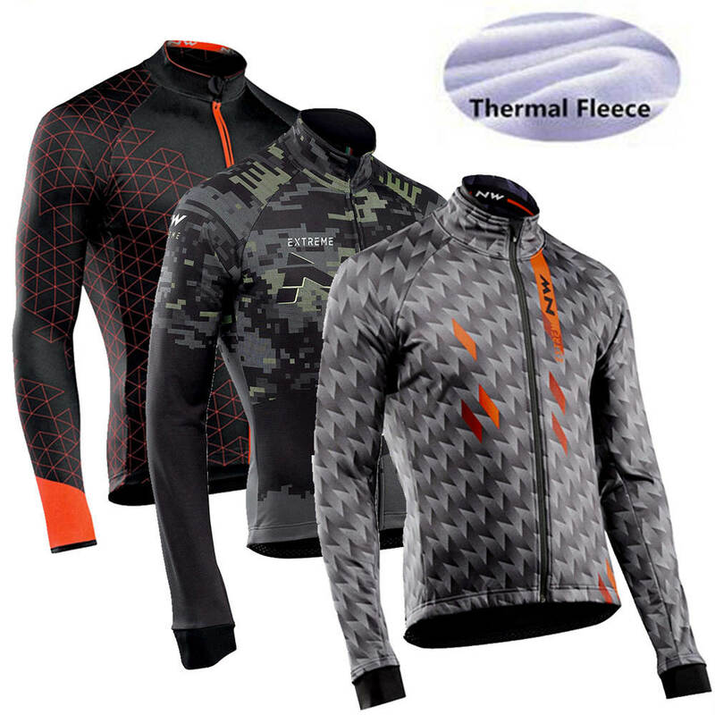 North WN 2019 Men Winter Thermal Fleece Long Sleeve Cycling Jersey Clothing Mountain Outdoor Triathlon Wear Bicycle Clothes