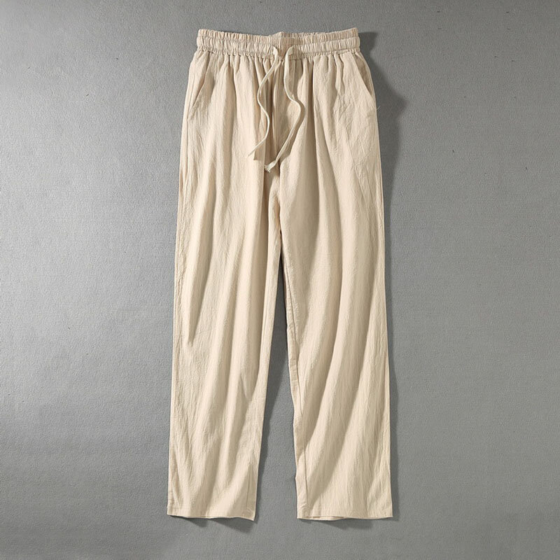 Calças masculinas de algodão, calças plus size, 9XL, 10XL, 11XL, 170cm, verão, outono